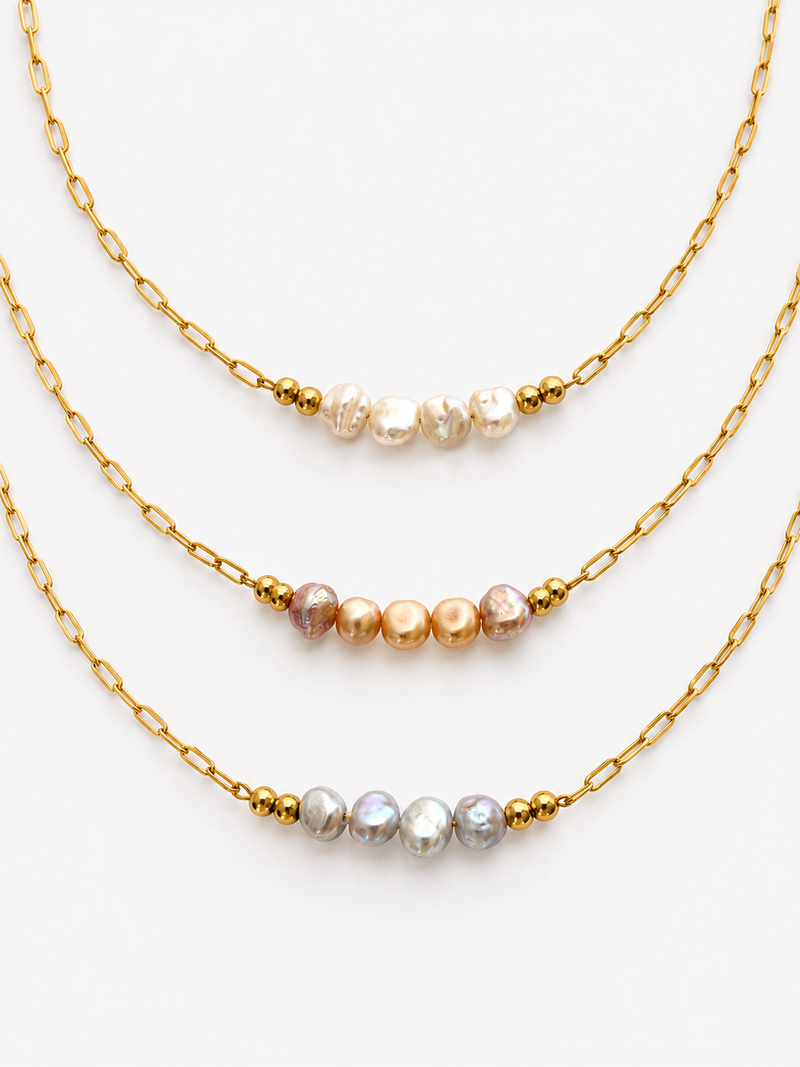 Baroque pearl necklaces