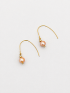 Boucles d'oreilles pendantes en perles d'eau douce roses