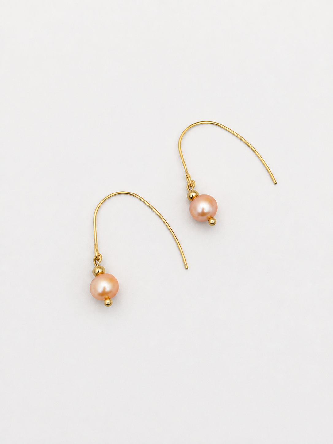 Boucles d'oreilles pendantes en perles d'eau douce roses
