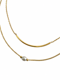 Arc Layer Grey Pearl Necklace