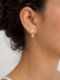 Puces d'oreilles en perles roses naturelles – Petites