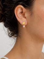 Puces d'oreilles en perles roses naturelles – Petites
