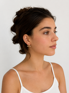 Boucles d'oreilles pendantes baroques perlées