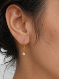 Dainty White Pearl Drop Earrings