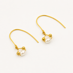 Dainty White Pearl Drop Earrings