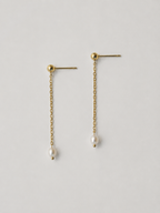 White Freshwater Baroque Pearl Drop Earrings