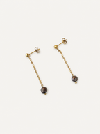 Dark Freshwater Baroque Pearl Drop Earrings