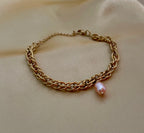Bracelet Allison - Perle baroque rose