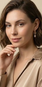 Earrings Chérie - Pink Baroque Freshwater Pearls