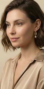 Earrings Chérie - Pink Baroque Freshwater Pearls