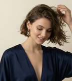 Earrings Kylie - Grey Freshwater Baroque Pearls